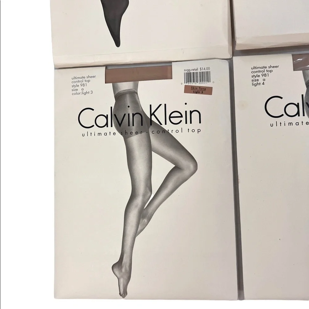 Lot of 5 Vintage Y2K 90s new Calvin Klein control top pantyhose Henri Bendel